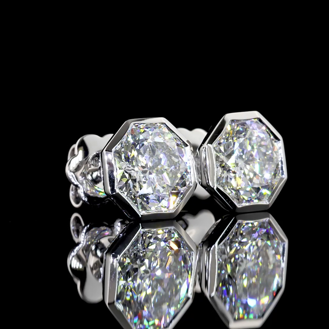 14K WHITE GOLDMartini Earrings