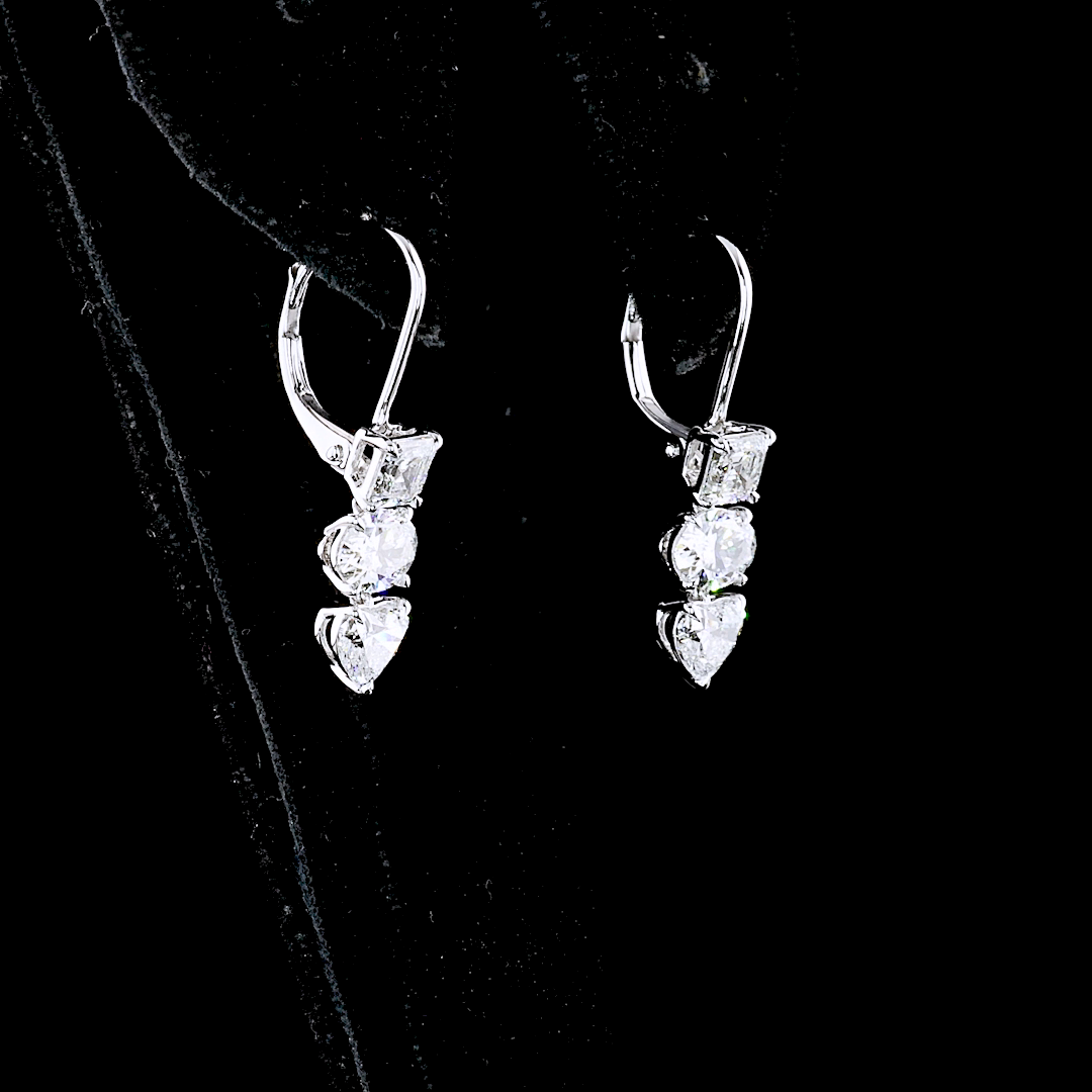 14K WHITE GOLDHanging Earrings