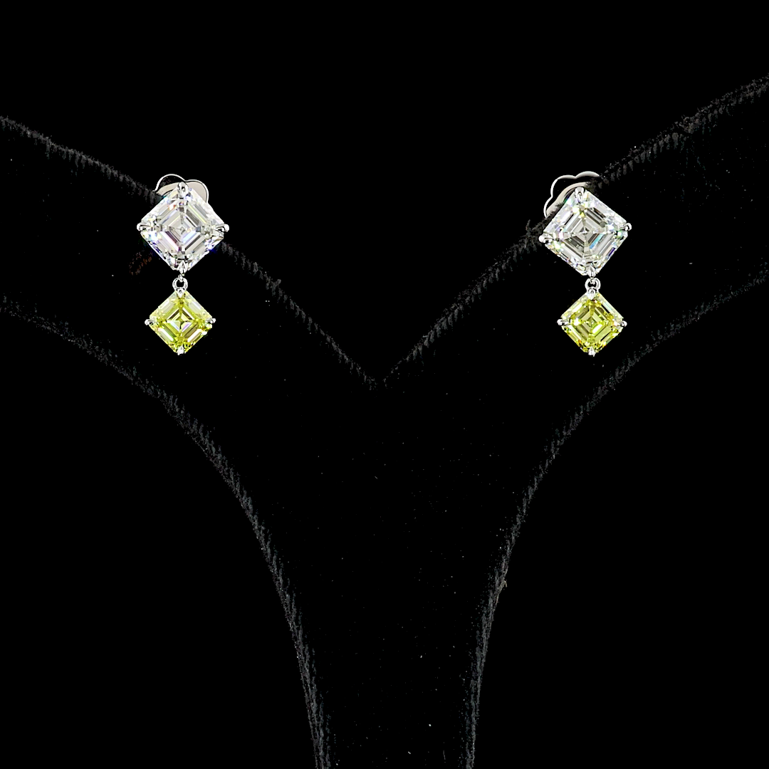 14K WHITE GOLDHanging Earrings