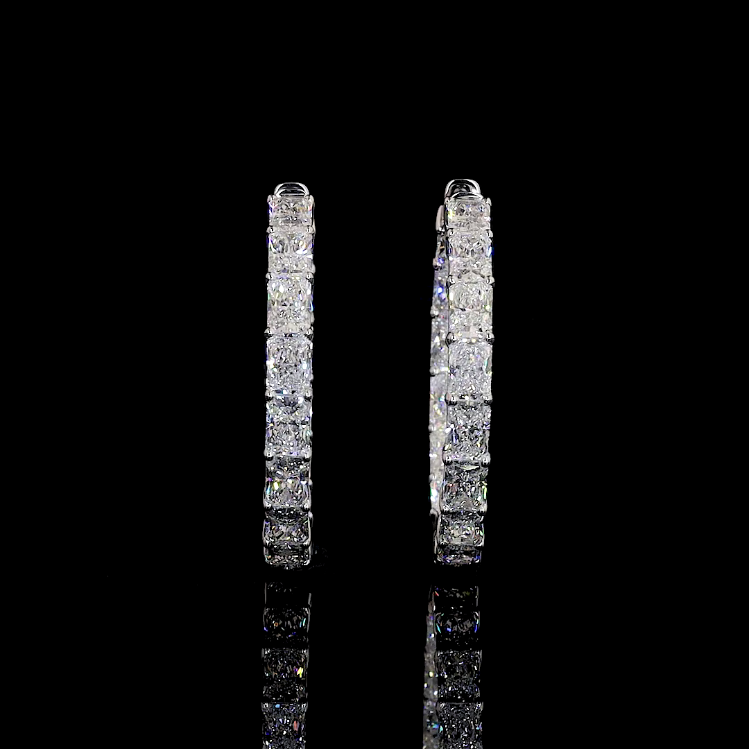 14K WHITE GOLDHoops Earrings