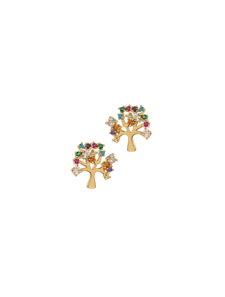 18K GOLD TREE OF LIFE EARRINGS