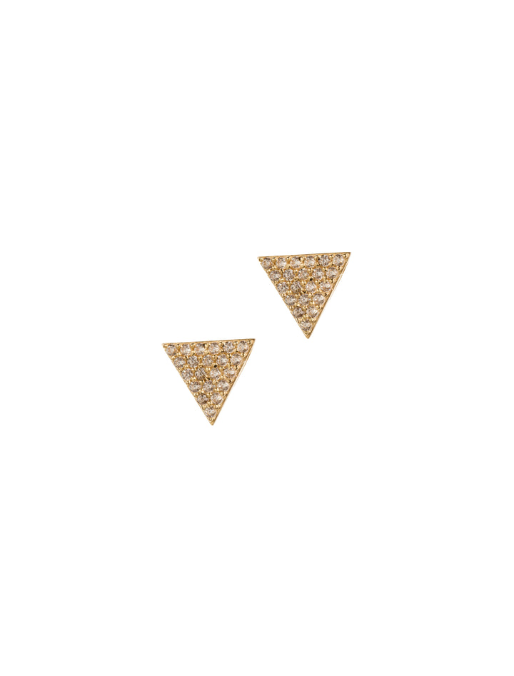 18K GOLD PYRAMID EARRINGS