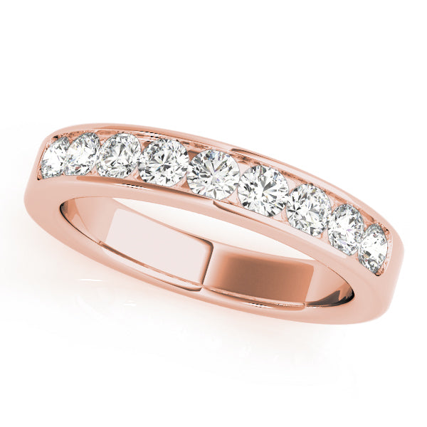 18K Rose Gold Diamond Wedding Ring