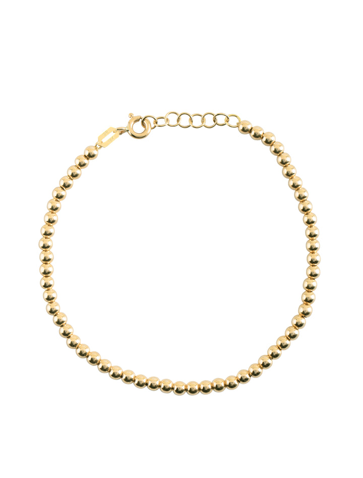 18K Gold Beaded Bracelet