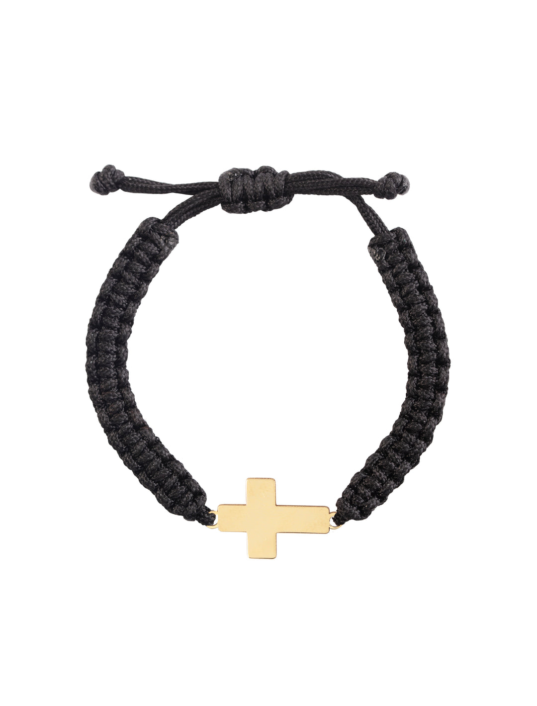 18K Gold Cross Kids Shamballa Bracelet