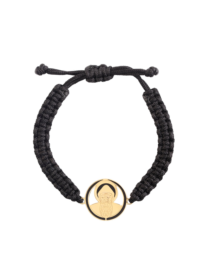 18K Gold Enamel Saint Charbel Kids Shamballa Bracelet