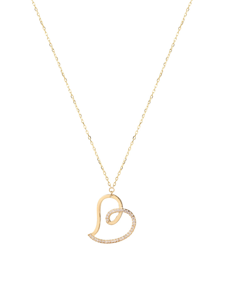 18K GOLD GLOWING HEART DIAMOND NECKLACE