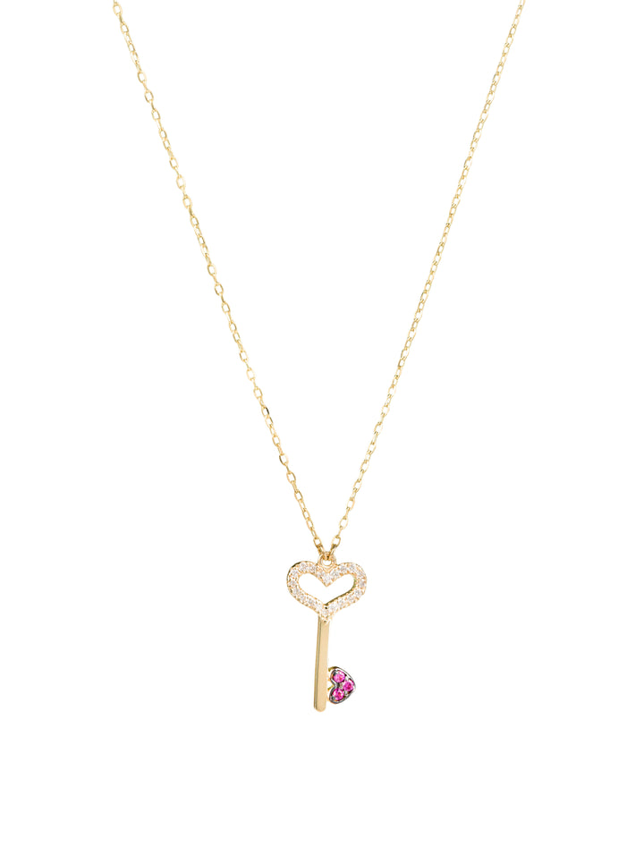 18K GOLD UNSTOPPABLE LOVE KEY DIAMOND NECKLACE