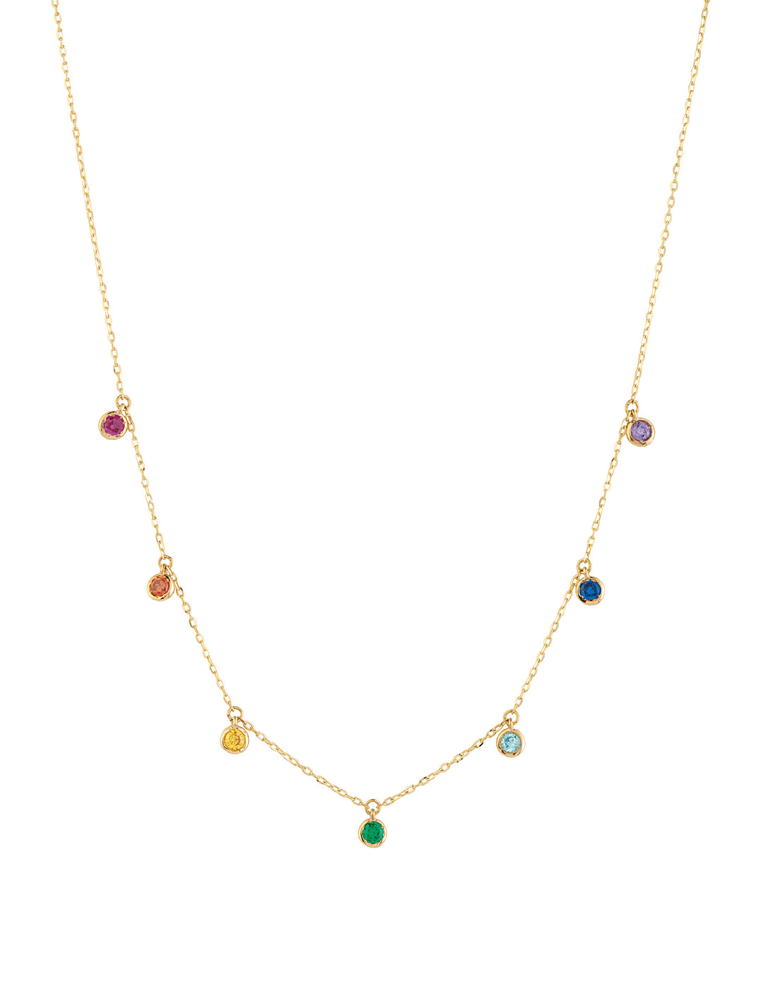 18K Gold Rainbow Effect Necklace