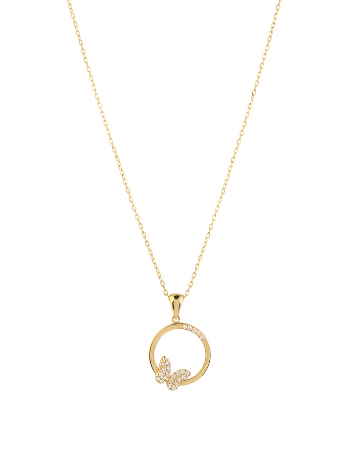 18K Gold Butterfly Freedom Diamond Necklace