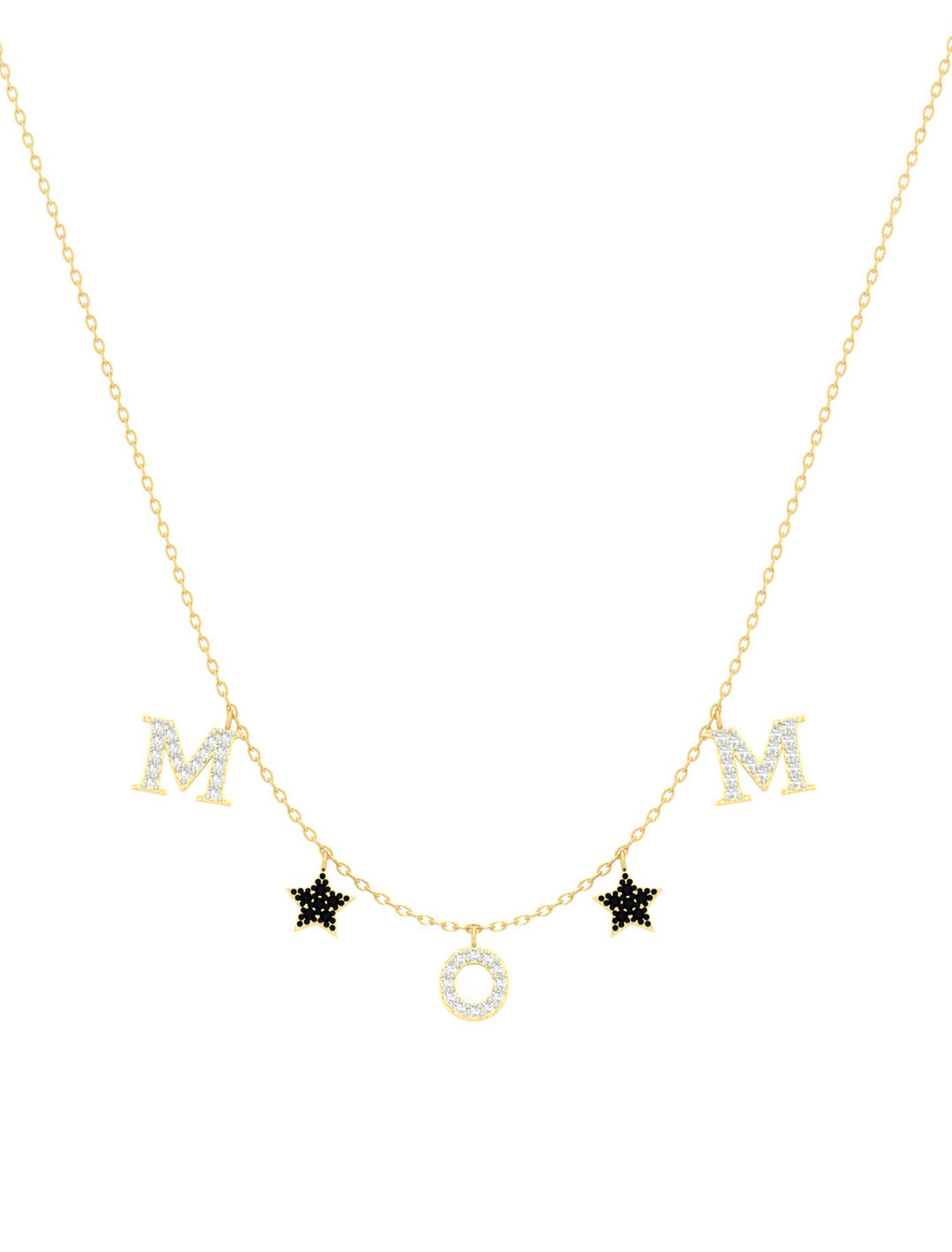 18K Gold Double Sided Mom Necklace