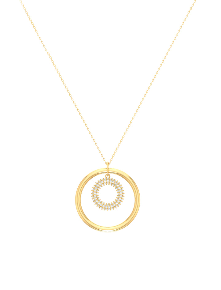 18K Gold Bold Circular Necklace