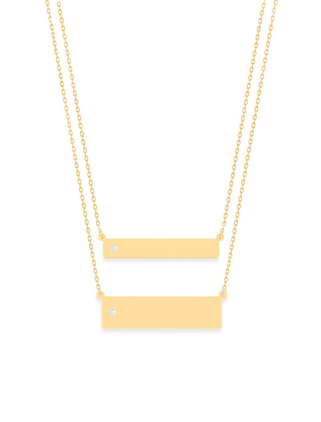 18K Gold Through Thick And Thin Mother and Daughter Matching Necklaces