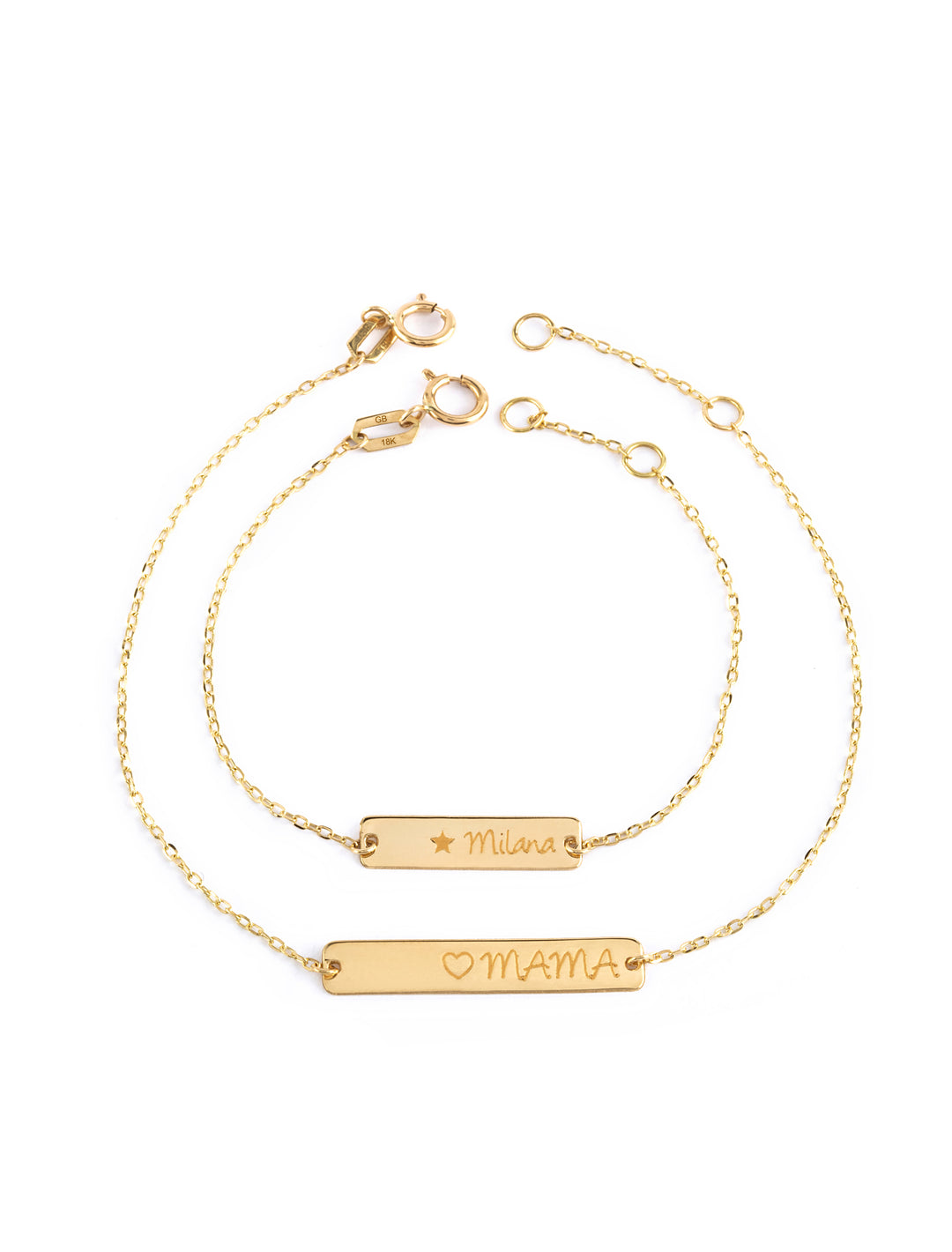 18K Gold Mom Bracelet