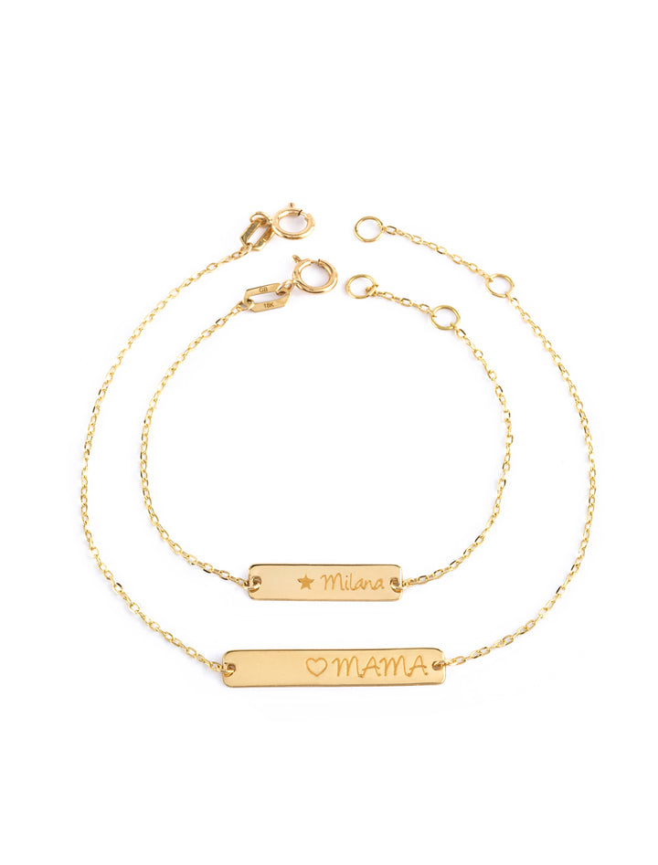 18K Gold Mom Bracelet