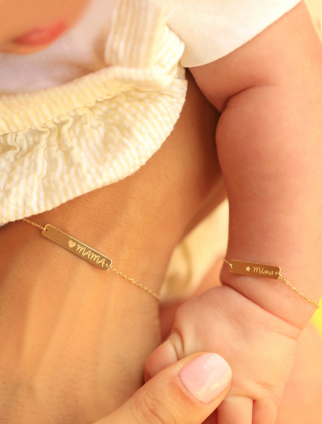 18K Gold Mom Bracelet