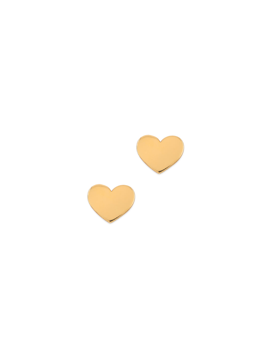 18K Gold Newborn Heart Earrings
