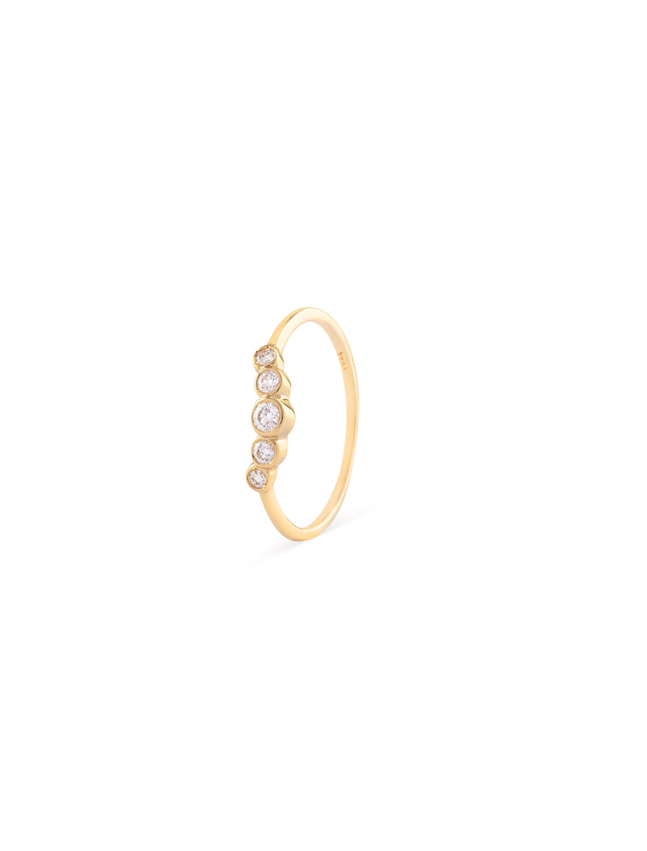 18K Gold Bezel Set Diamond Ring