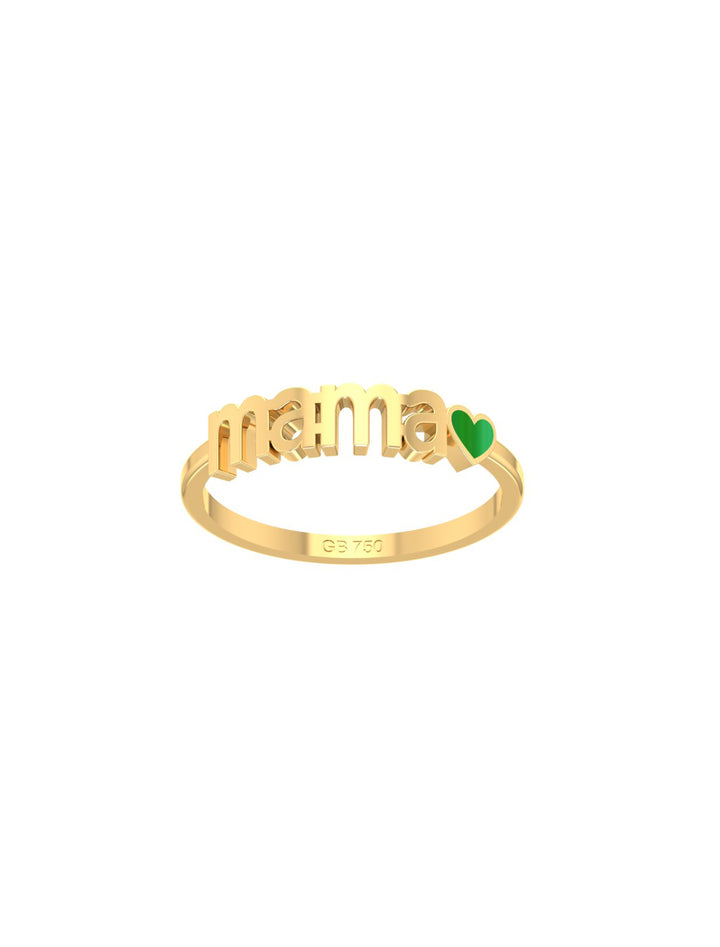 18K Gold Mama Love Ring