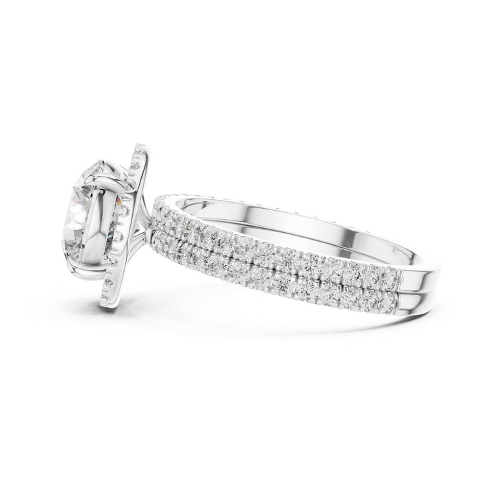 Round Cut Lab Grown Diamond Solitaire Ring, 2.83ct Total, Solid Gold