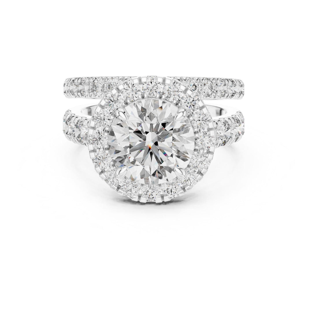 Round Cut Lab Grown Diamond Solitaire Ring, 4.83ct Total, Solid Gold