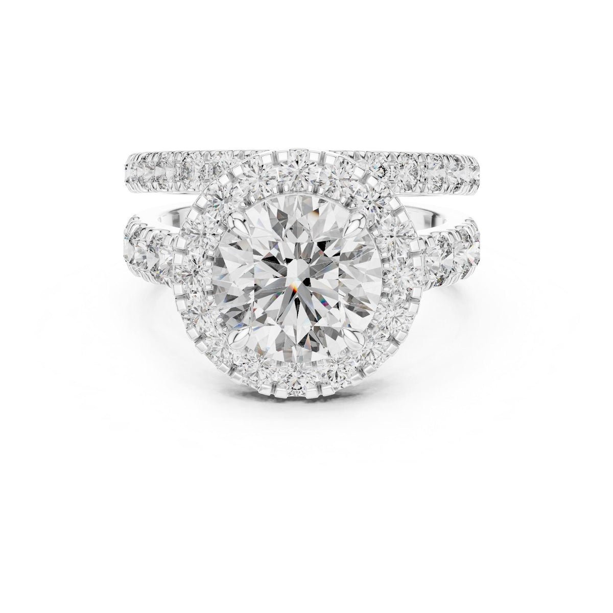 Round Cut Lab Grown Diamond Solitaire Ring, 4.83ct Total, Solid Gold