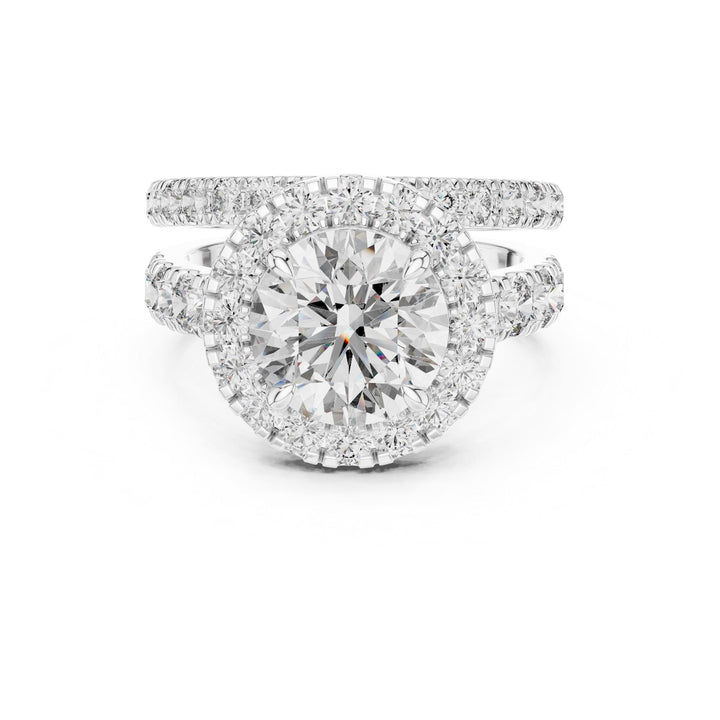 Round Cut Lab Grown Diamond Solitaire Ring, 4.83ct Total, Solid Gold