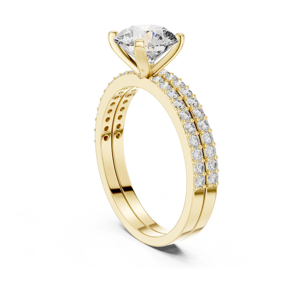 Round Cut Lab Grown Diamond Solitaire Ring, 1.87ct Total, Solid Gold