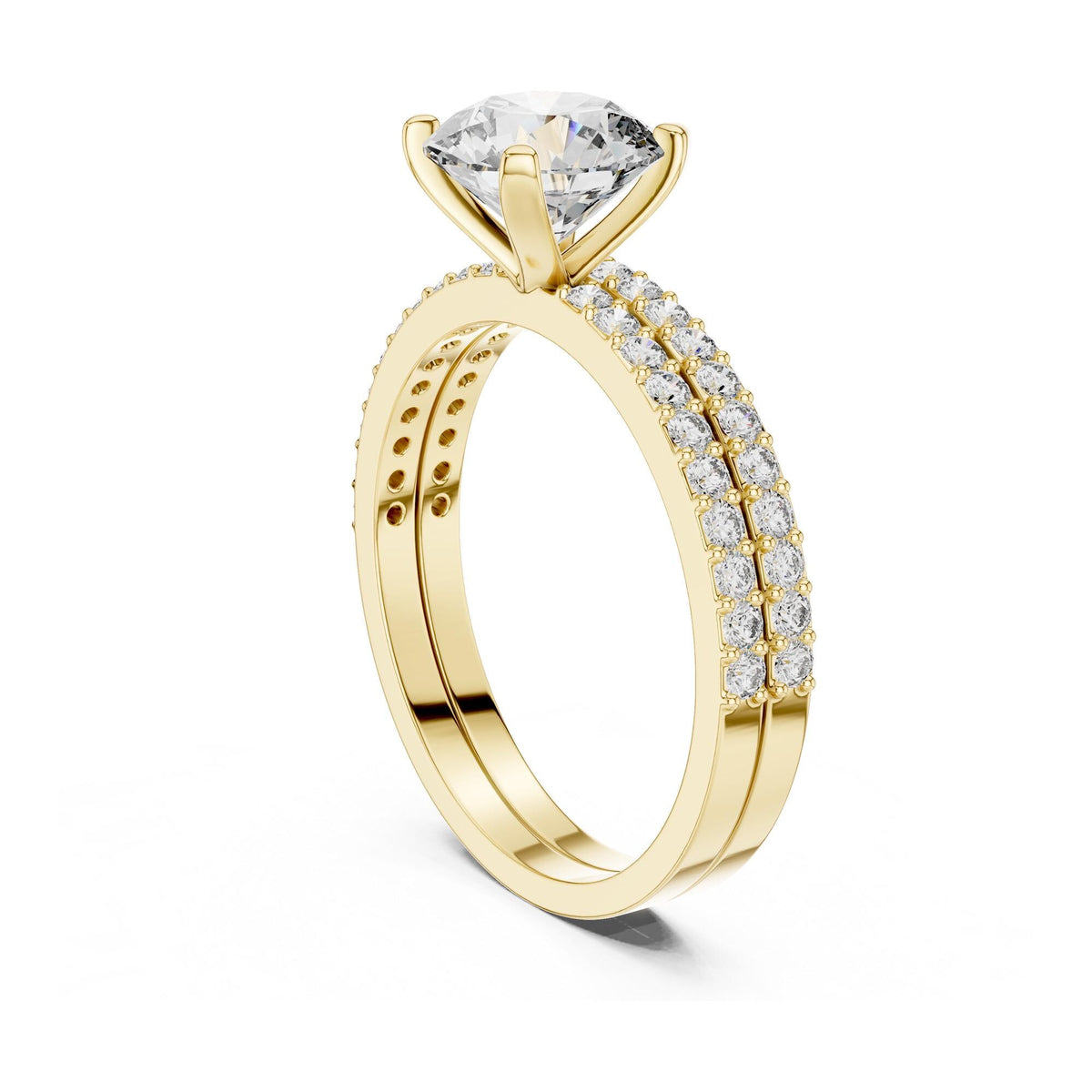 Round Cut Lab Grown Diamond Solitaire Ring, 1.87ct Total, Solid Gold