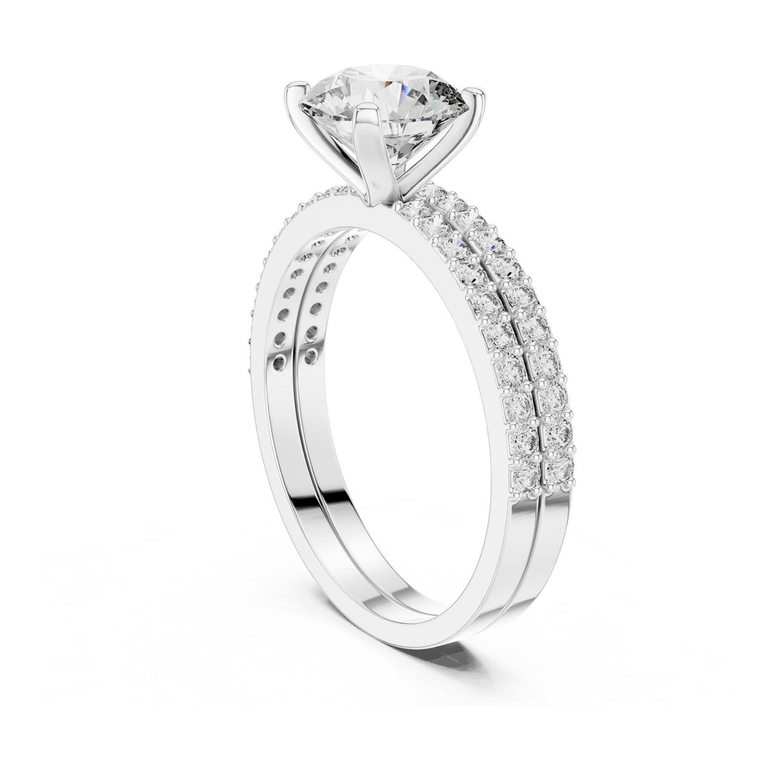Round Cut Lab Grown Diamond Solitaire Ring, 1.87ct Total, Solid Gold