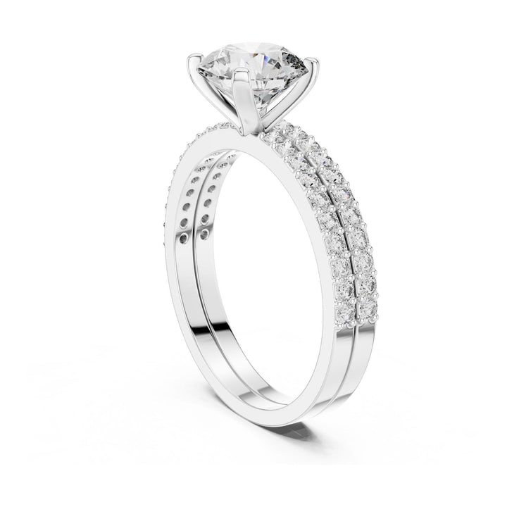 Round Cut Lab Grown Diamond Solitaire Ring, 1.87ct Total, Solid Gold