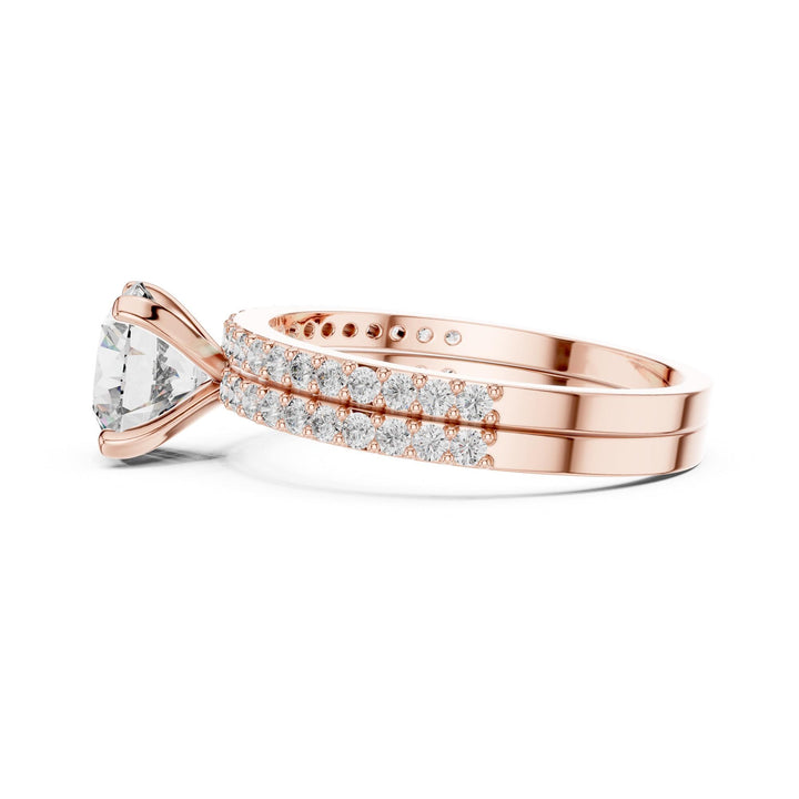 Round Cut Lab Grown Diamond Solitaire Ring, 1.87ct Total, Solid Gold