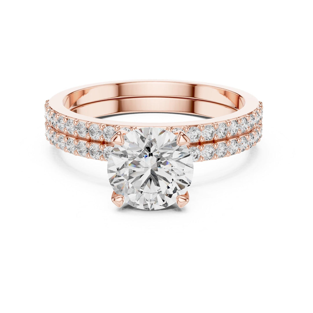Round Cut Lab Grown Diamond Solitaire Ring, 1.87ct Total, Solid Gold