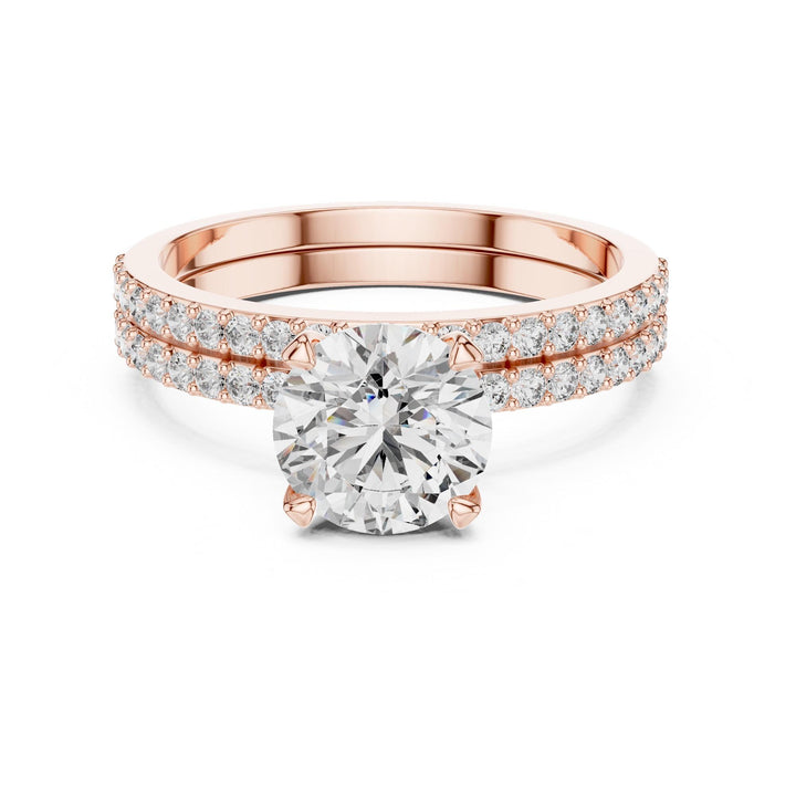 Round Cut Lab Grown Diamond Solitaire Ring, 1.87ct Total, Solid Gold