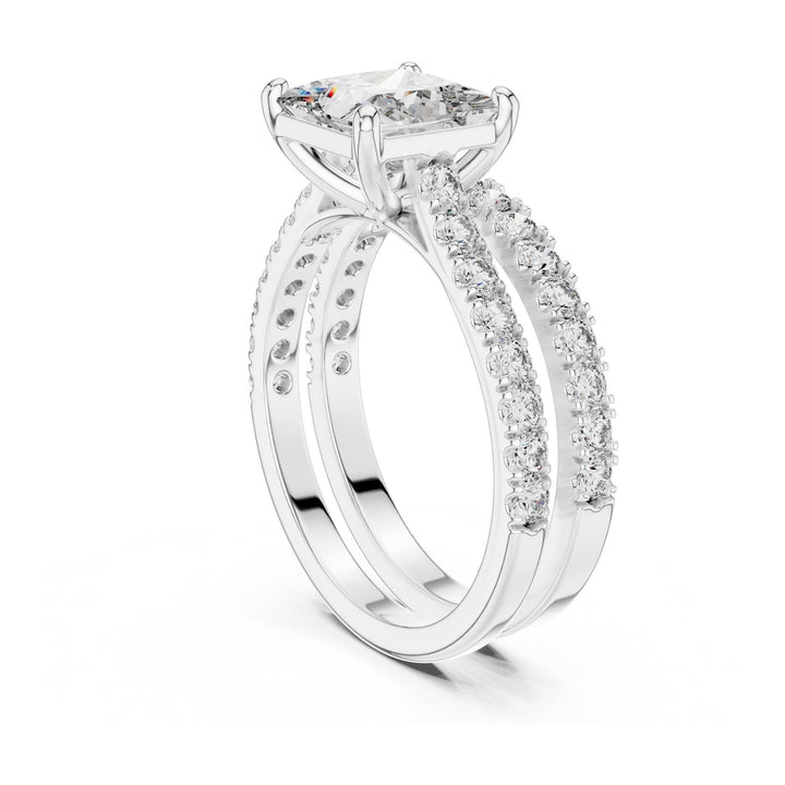 Princess Cut Lab Grown Diamond Solitaire Ring, 2.46ct Total, Solid Gold