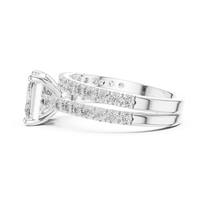 Princess Cut Lab Grown Diamond Solitaire Ring, 2.46ct Total, Solid Gold