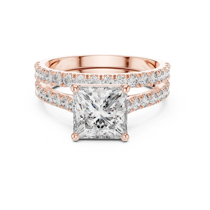 Princess Cut Lab Grown Diamond Solitaire Ring, 2.46ct Total, Solid Gold