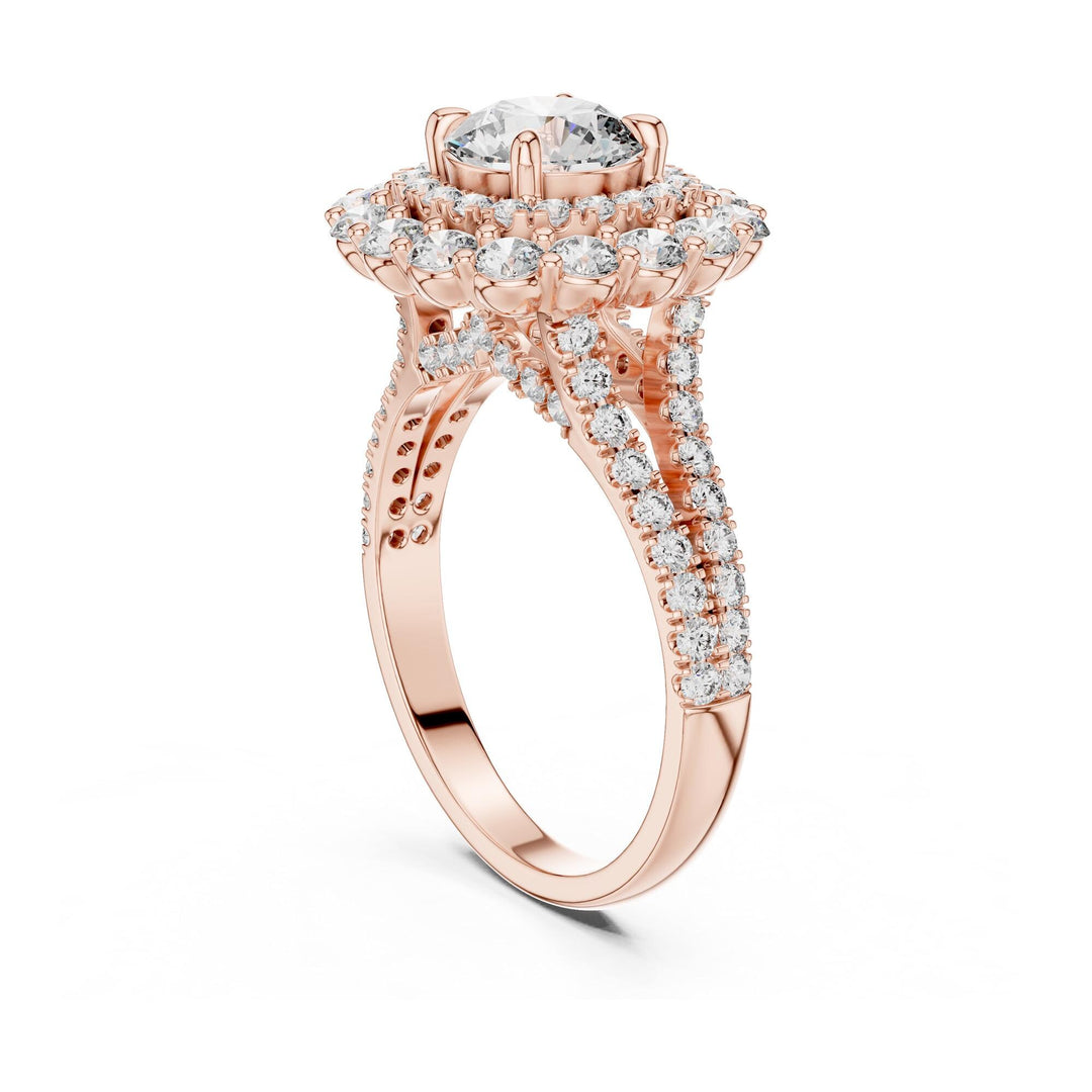 Round Cut Lab Grown Diamond Solitaire Ring, 2.41ct Total, Solid Gold