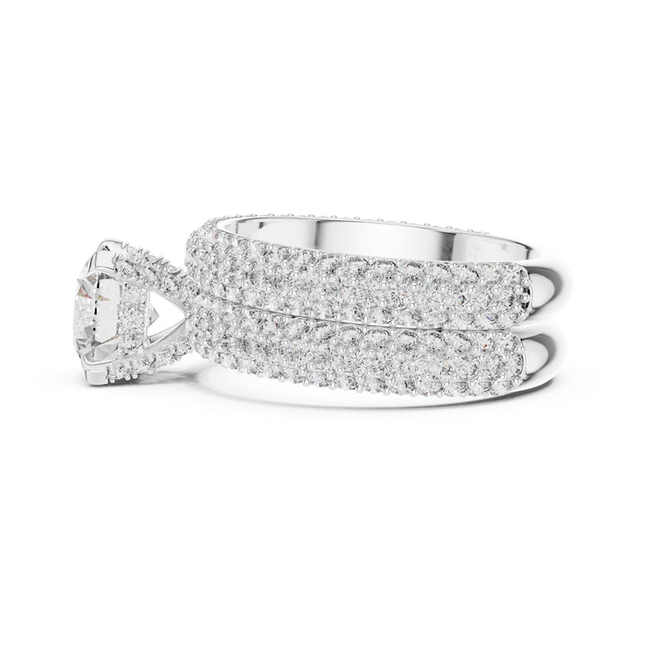 Round Cut Lab Grown Diamond Solitaire Ring, 3.57ct Total, Solid Gold