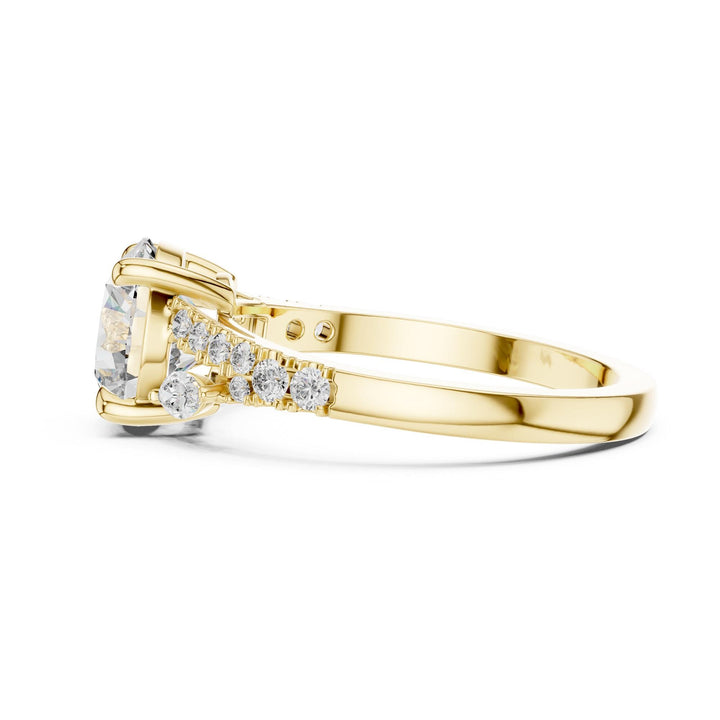 Round Cut Lab Grown Diamond Solitaire Ring, 2.27ct Total, Solid Gold
