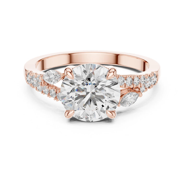 Round Cut Lab Grown Diamond Solitaire Ring, 2.27ct Total, Solid Gold
