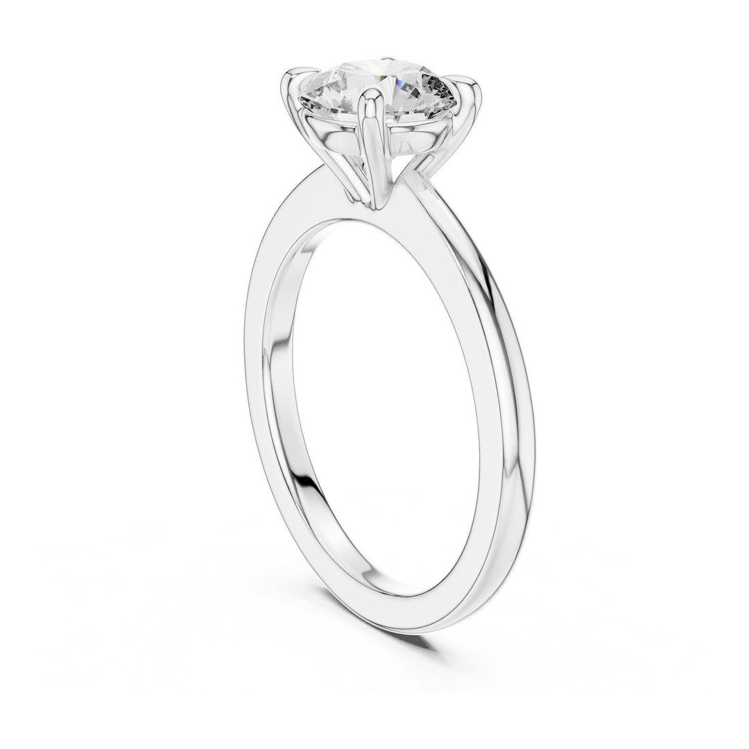 Round Cut Lab Grown Diamond Solitaire Ring