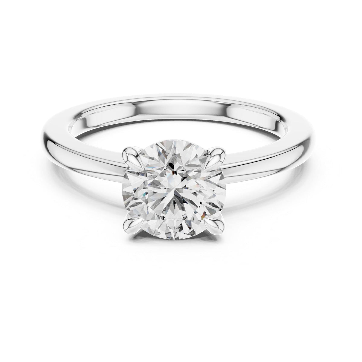 Round Cut Lab Grown Diamond Solitaire Ring
