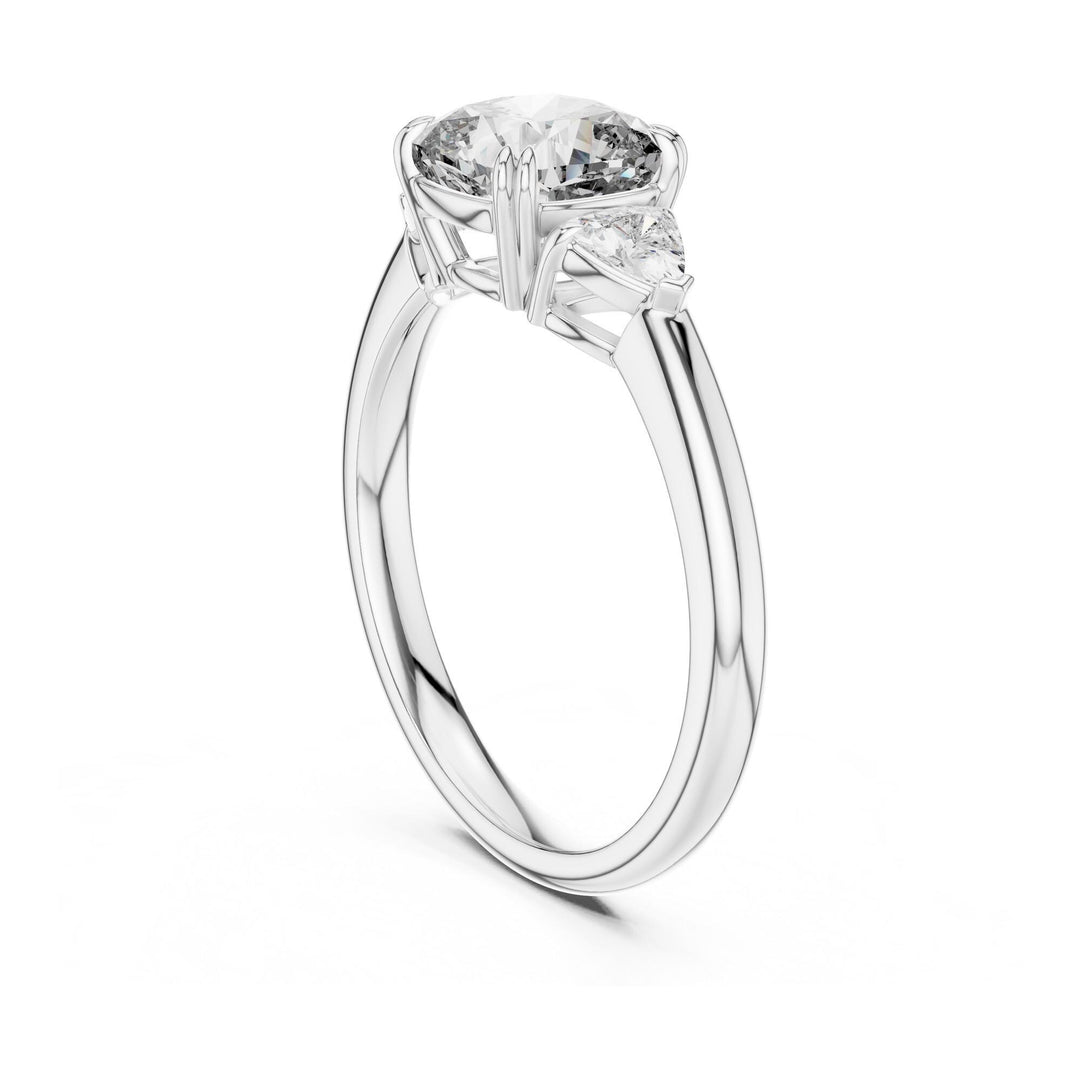 Cushion Cut Lab Grown Diamond Cluster Ring, 2.09ct Total, Solid Gold