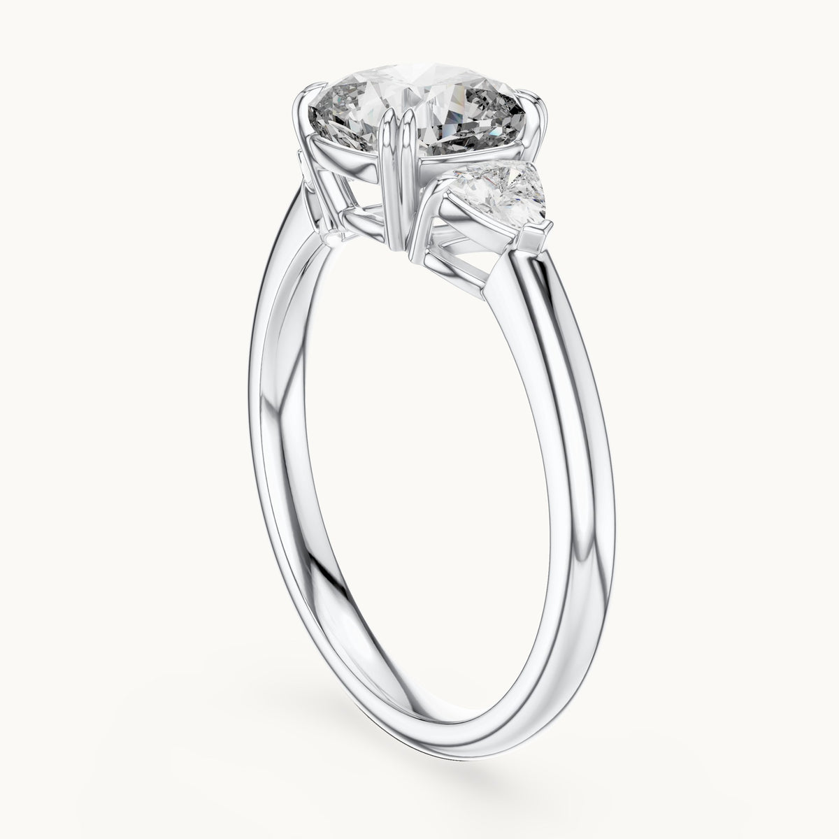 Cushion cut lab-grown diamond cluster ring in 14K white gold, 2.09 CT TW, view 1
