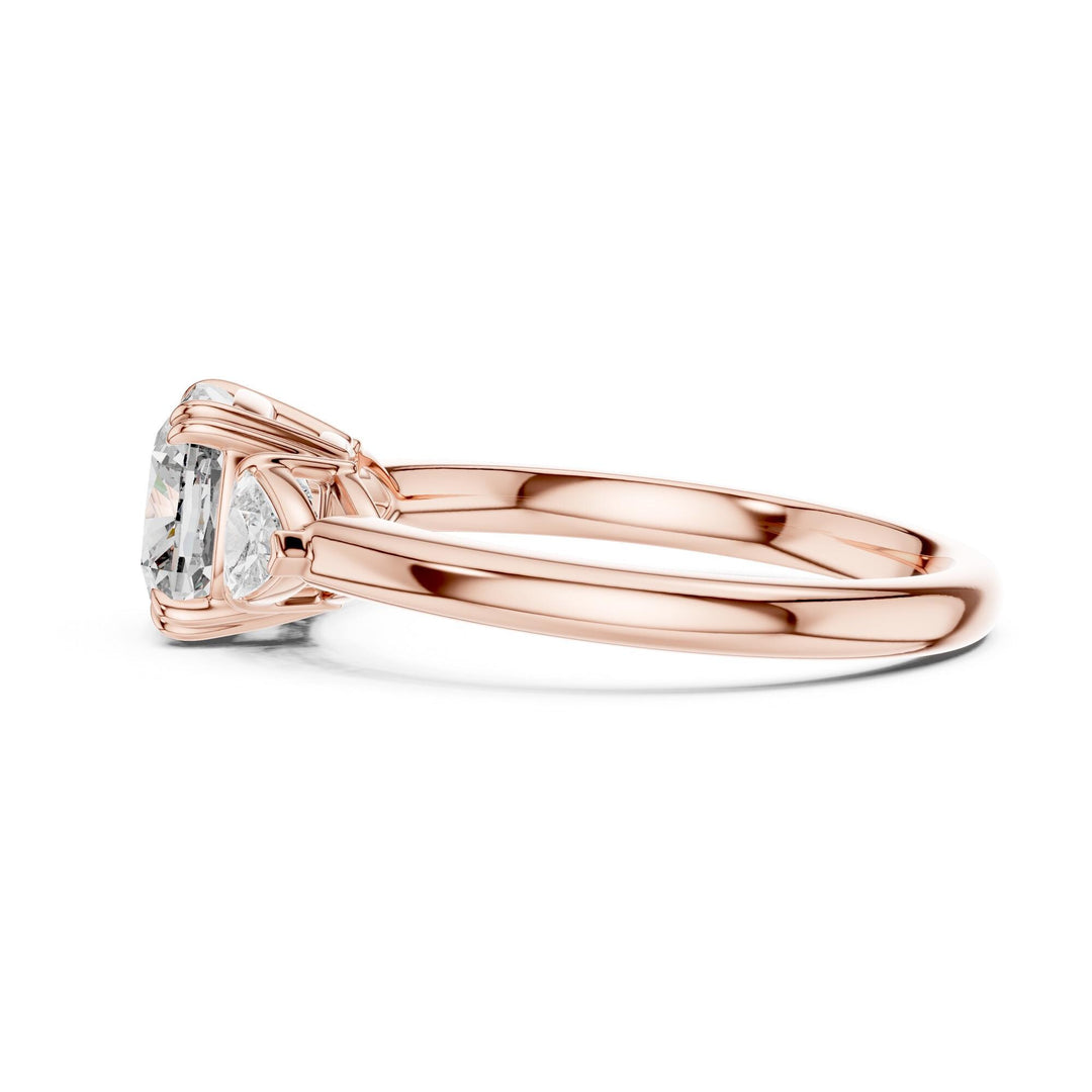 Cushion Cut Lab Grown Diamond Cluster Ring, 2.09ct Total, Solid Gold