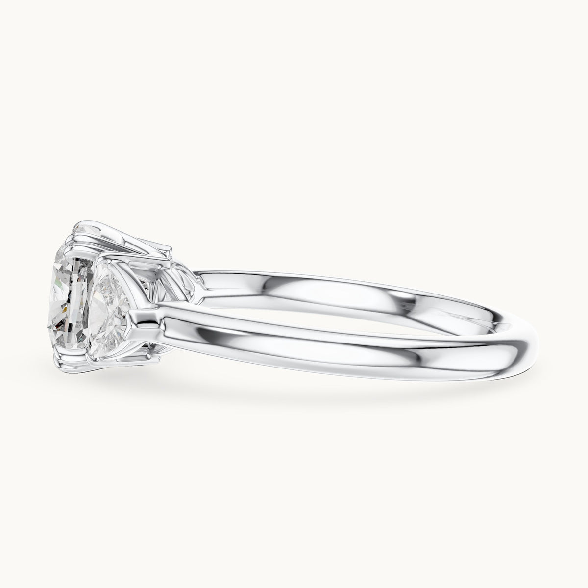 Cushion cut lab-grown diamond cluster ring in 14K white gold, 2.39 CT TW, view 2