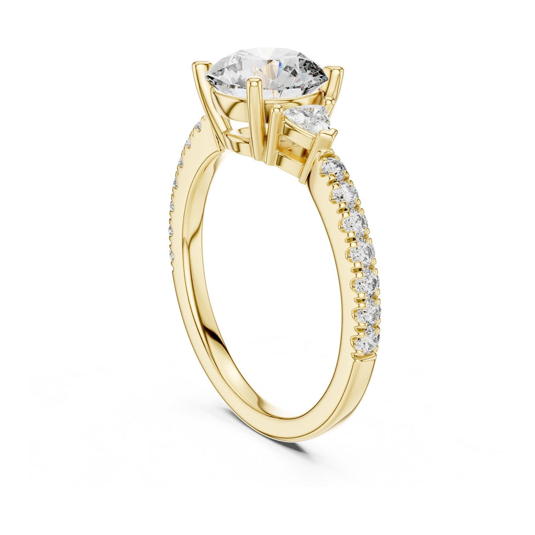 Round Cut Lab Grown Diamond Solitaire Ring, 1.78ct Total, Solid Gold