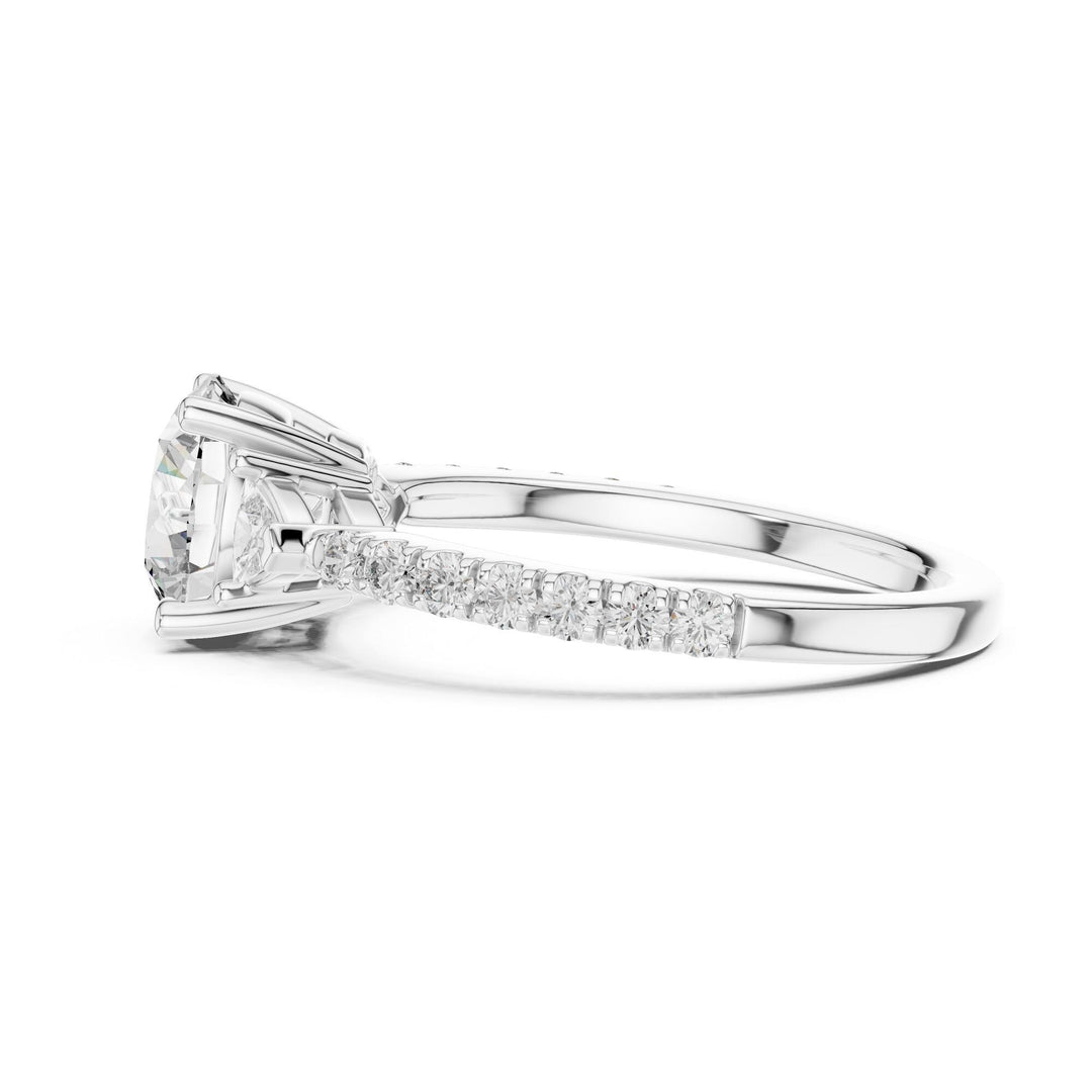 Round Cut Lab Grown Diamond Solitaire Ring, 1.78ct Total, Solid Gold