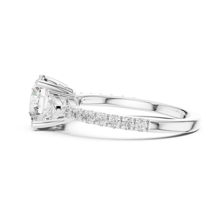 Round Cut Lab Grown Diamond Solitaire Ring, 1.78ct Total, Solid Gold